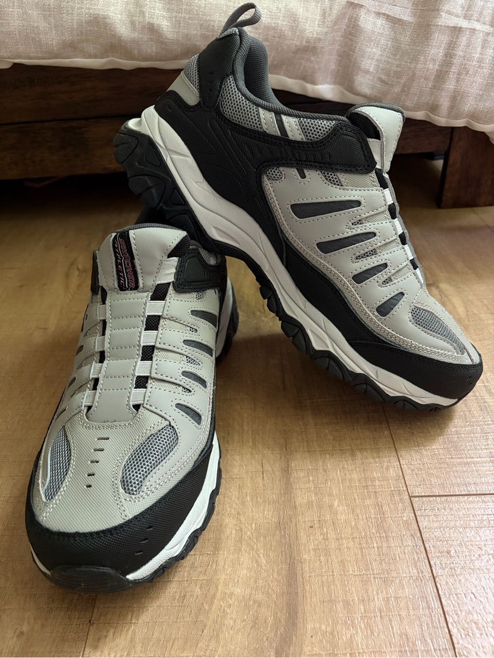 Men’s Skechers Sport After Burn, Fit Slip On Men’s 11.5- Grey/Black - Picture 2 of 7